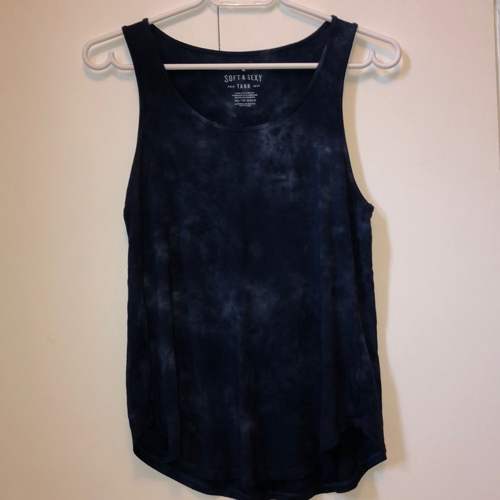 Blue Tie-die American Eagle (Soft & Sexy) Tank top